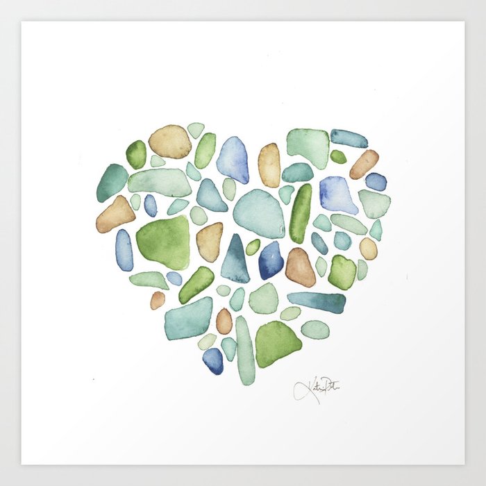Sea glass clearance painting