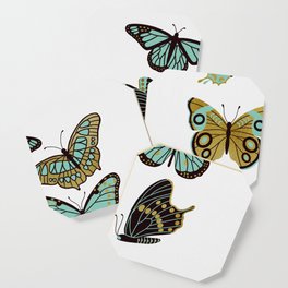 Texas Butterflies – Mint and Gold Coaster