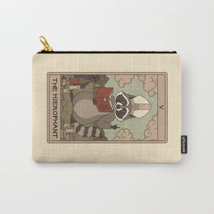 The Hierophant - Raccoons Tarot Carry-All Pouch