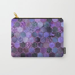 Purple geometric hexagonal elegant & luxury pattern Carry-All Pouch