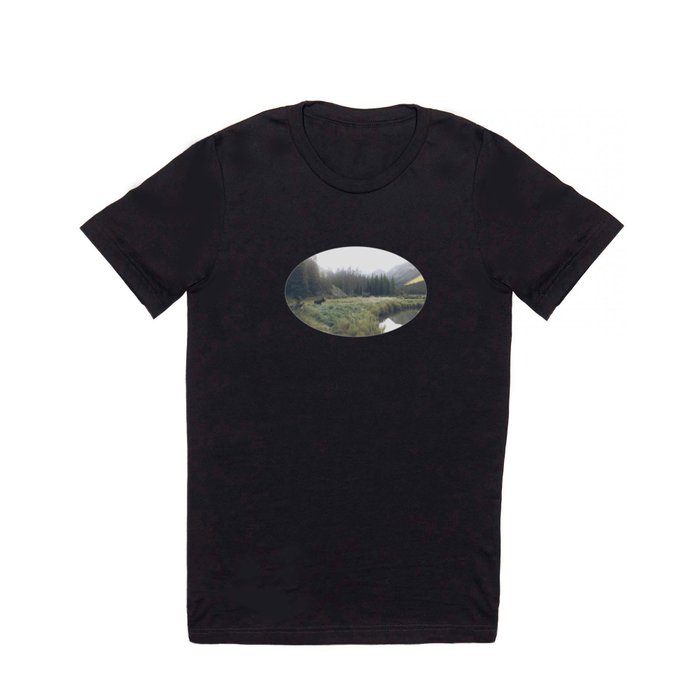 Morning Meadow Moose T Shirt