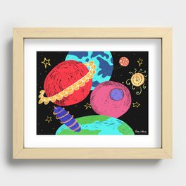Convention of Unconventional Planets Recessed Framed Print