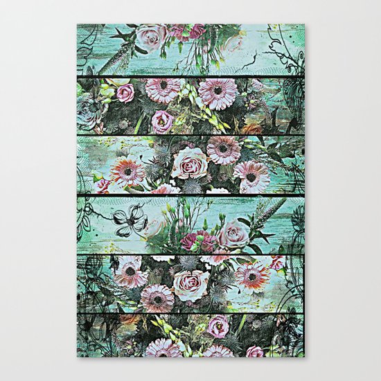 Romantic Rococo wood panel Canvas Print
