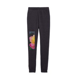 Beautiful Speckled Pink Yellow Rose Macro Kids Joggers