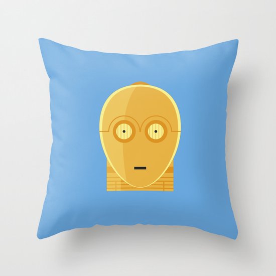 Star Wars Minimalism - C3PO Throw Pillow