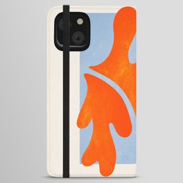 Red Coral Leaf: Matisse Paper Cutouts II iPhone Wallet Case