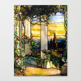 Louis Comfort Tiffany - Howell Hinds House Window Canvas Print