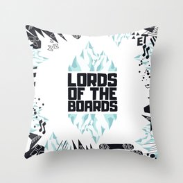 Lords Of The Boards Winter Sports Throw Pillow