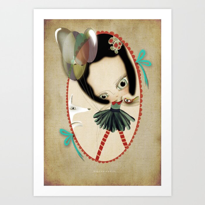 Once upon a time a doll Art Print