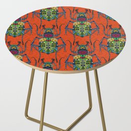 flower beetle orange Side Table