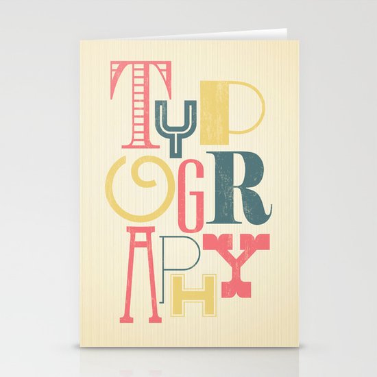 Typography Stationery Cards