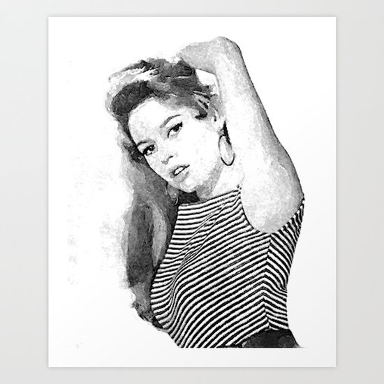 Bridgitte Bardot Art Print