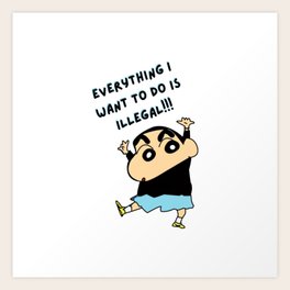 shin chan inspired art and decor society6