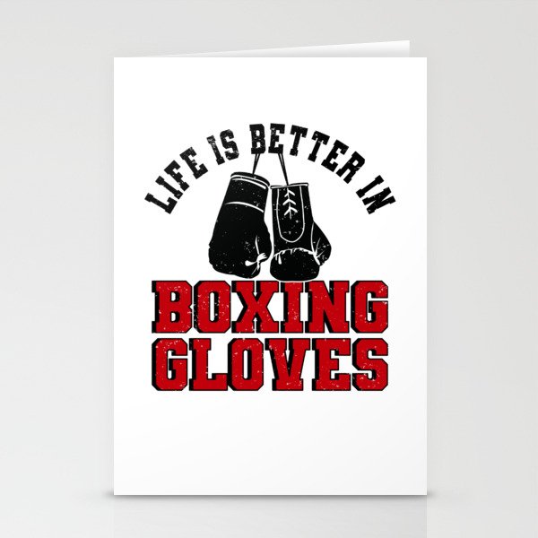 Boxer Boxing Gloves Boxing Match Martial Arts Stationery Cards