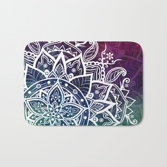 Free Spirit Floral Mandala Bath Mat