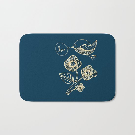 be in blue print Bath Mat
