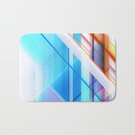 blue elevator Bath Mat