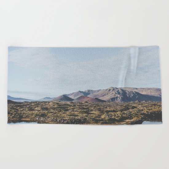 Borgarnes, Iceland Beach Towel