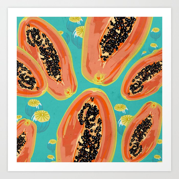 Papaya Art Print by MapiBG Society6