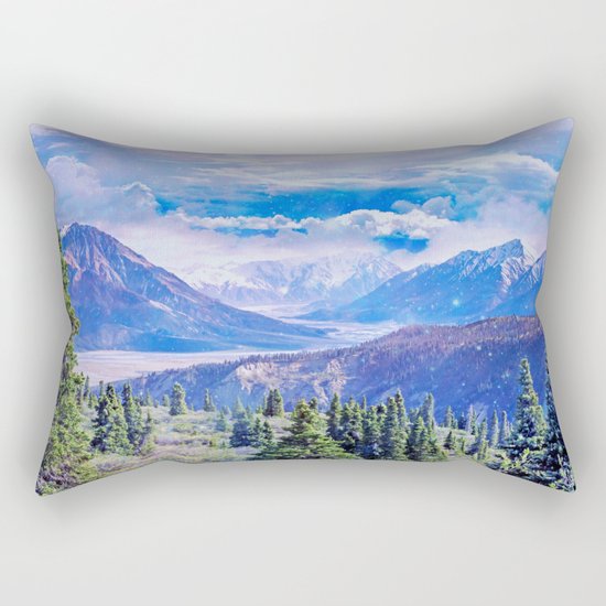 Neverland mountains Rectangular Pillow