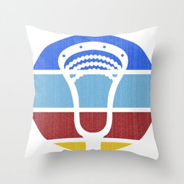 LiLiPi Lacrosse Stick Blueprint Decorative Accent Throw Pillow