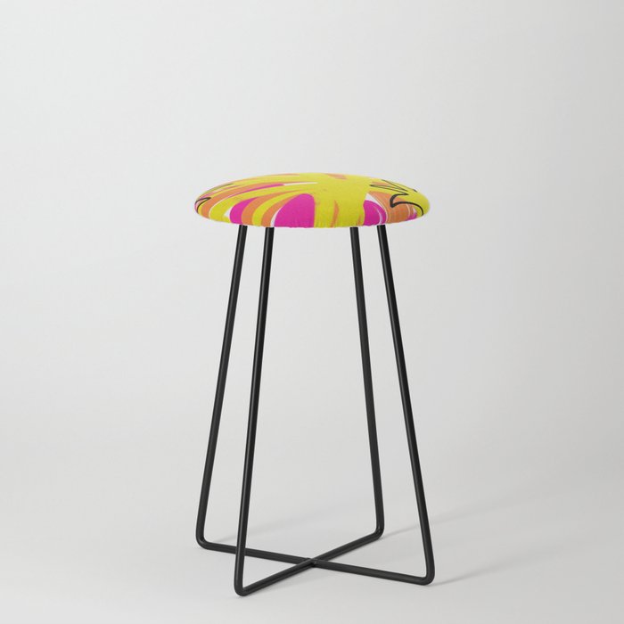 Neon Beach By Aeva Meijer Counter Stool By Firefliesaglow Society6