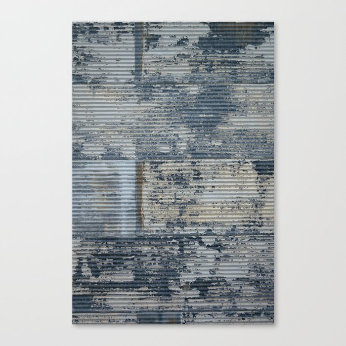 Warehouse District -- Vintage Industrial Farm Chic Abstract Canvas Print