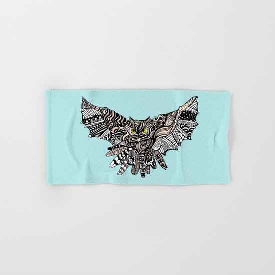 Dragon Owl (Color) Hand & Bath Towel