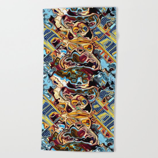 Chaotic Abstract Conglomeration Beach Towel