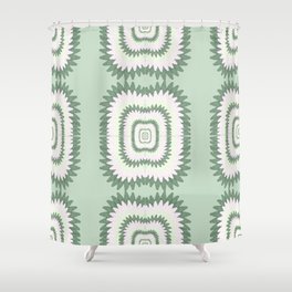Electric Green Pattern Shower Curtain