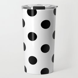 Polkadot (Black & White Pattern) Travel Mug