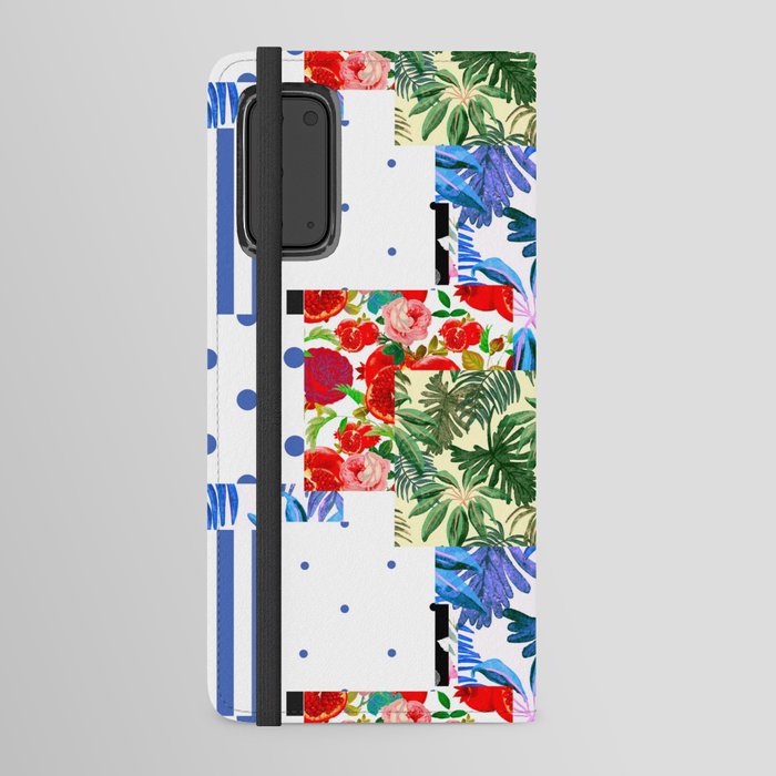 Italian,Sicilian art,patchwork,summer Flowers Android Wallet Case