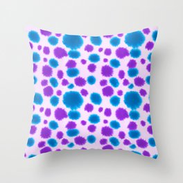 purple paint joy Throw Pillow