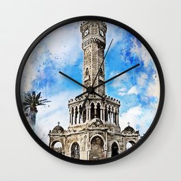 Izmir in Watercolor597912 Wall Clock