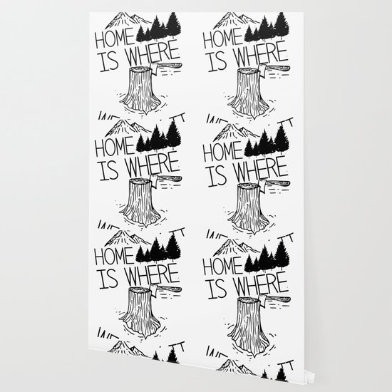 Camping Home Is Where We Park It Mountains Trees Wildlife