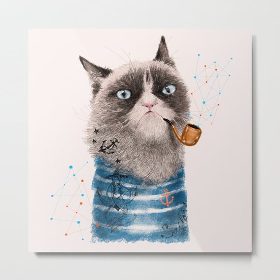 Sailor Cat III Metal Print