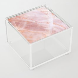 Pink Rose Quartz  Acrylic Box