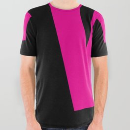 Letter W (Magenta & Black) All Over Graphic Tee