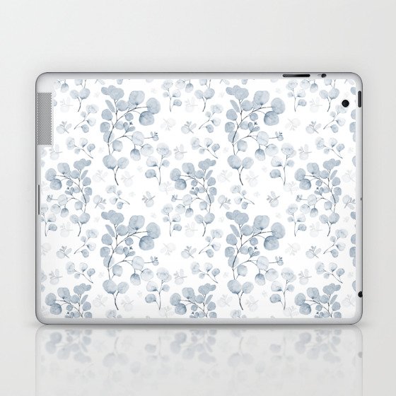 Blue Eucalyptus surface pattern Laptop & iPad Skin