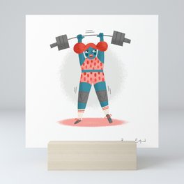 Badass Girls - Weightlifting Girl Mini Art Print