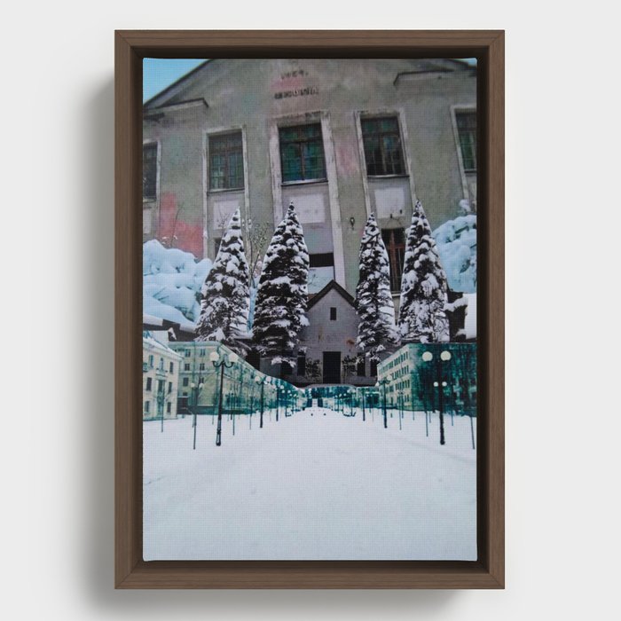 Snowscape Framed Canvas