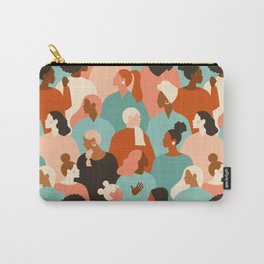 Female diverse faces of different ethnicity Carry-All Pouch