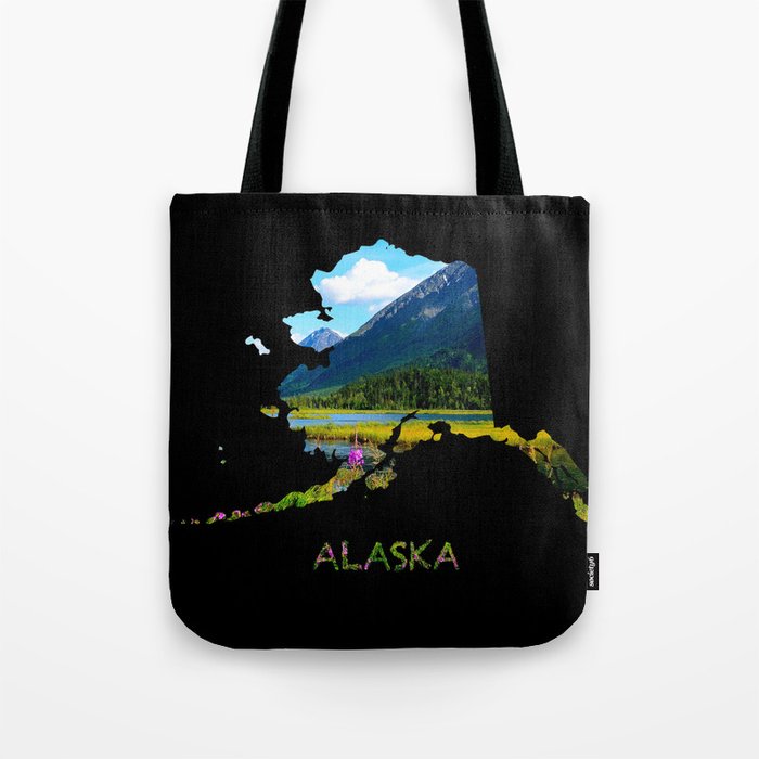 Alaska Outline - God's Country Tote Bag