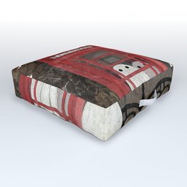 There Are Ghosts in the Phone Box Again... Outdoor Floor Cushion | Rust, Weather, Painting, Telephone, Ghosts, Overgrown, Cute, Haunt, Nature, Autumn 