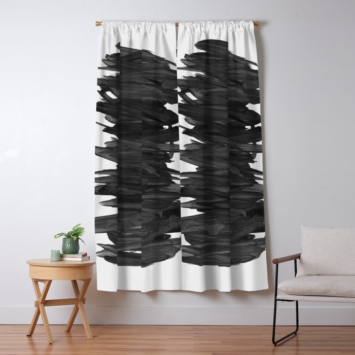 Abstract Minimalism 2 Minimal Ink Decor Art Society6 Blackout Curtain By Anitabellajantz