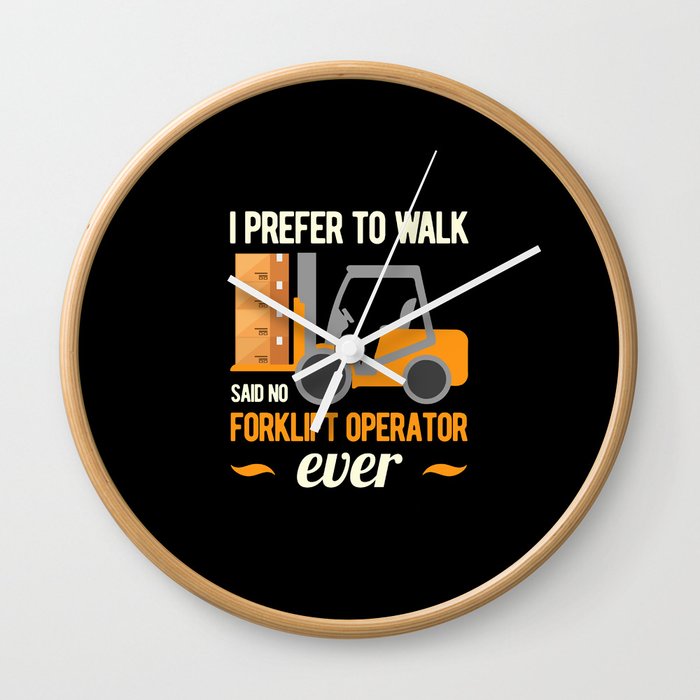 Funny Forklift Wall Clock