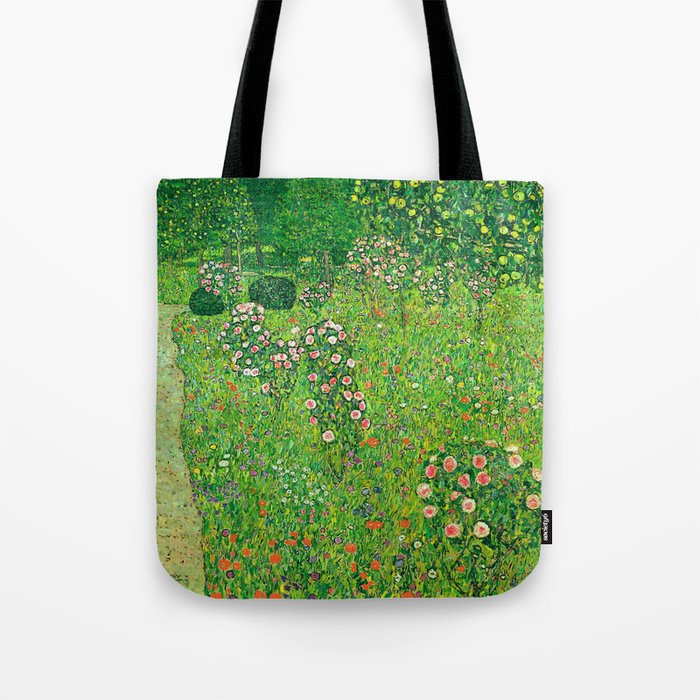 Gustav Klimt "Orchard With Roses" Tote Bag