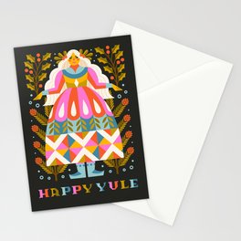 Happy Yule // Black Stationery Cards