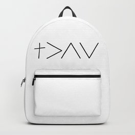 God is greater then the highs and the lows Backpack