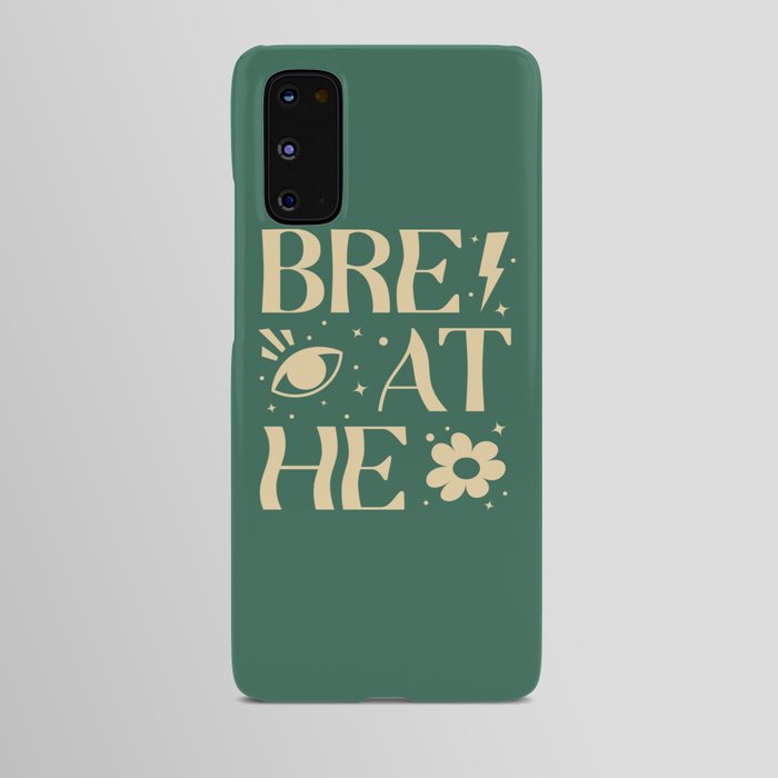 Breathe green Android Case